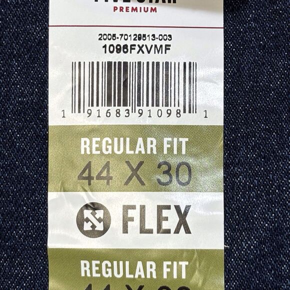Wrangler 5 Star Premium Men’s 44x30 Regular Fit Flex Comfort Jeans 1096FXVMF NWT - Picture 7 of 9